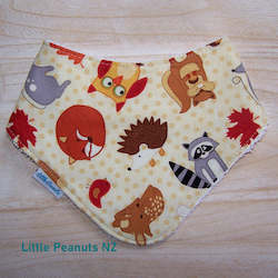 Autumn Animals Dribble Bib