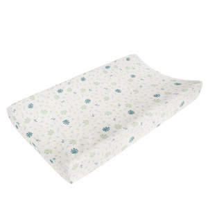 Organic Muslin Change Pad Cover - Banana Leaf