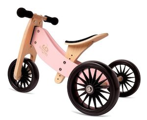 Kinderfeet Tiny Tot Plus: 2-in-1 Bike - Rose