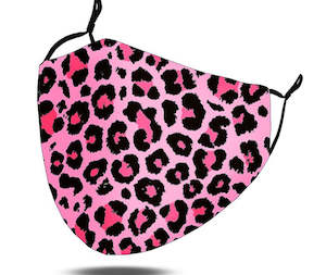 MASKiT Adult Face Mask Pink Leopard