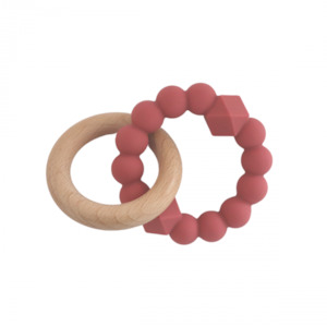 Jellystone Designs Moon Teether - Dusty Pink