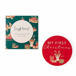 Baby wear: Reindeer Reversible Single Milestone Card