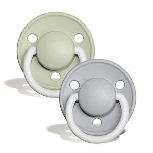 Baby wear: Bibs De Lux, Night Glow (2pk) Sage/Cloud