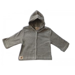 Baby wear: Nurtured by Nature Organic Hooded Cardi - Grey Marle