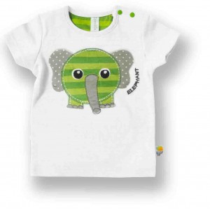 Baby wear: Baby Boy clothing - White elephant tshirt - Koko & Co