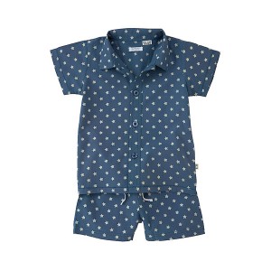 Baby wear: Purebaby Organic Blue Star PJ Set