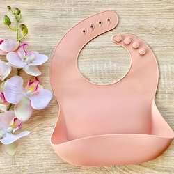 Baby wear: Silicone Bibs - Peach