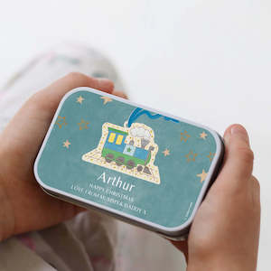 Cotton Twist Activity Tin - Vintage Train Decoration