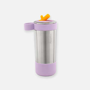 PlanetBox Glacier Sippy Straw Water Bottle 295ml - Pansy