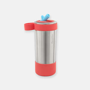 PlanetBox Glacier Sippy Straw Water Bottle 295ml - Coral Reef