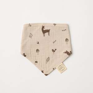 Over The Dandelions Organic Muslin Bib - Woodlands