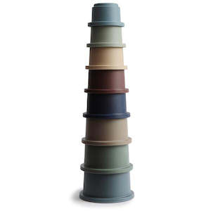 Toy: Mushie Stacking Cups Toy - Forest