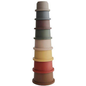 Mushie Stacking Cups Toy - Retro