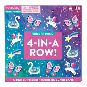 Mudpuppy Unicorn Magic 4-in-a-Row Magnetic Board Game