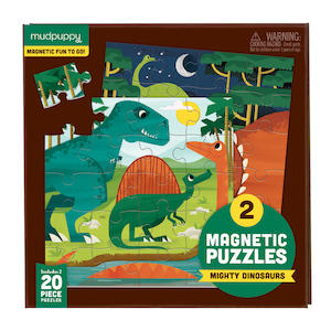 Mudpuppy Mighty Dinosaur Magnetic Puzzle Double-Sided 20pc