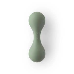 Mushie Silicone Baby Rattle - Dried Thyme