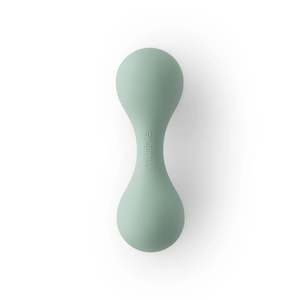 Toy: Mushie Silicone Baby Rattle - Cambridge Blue