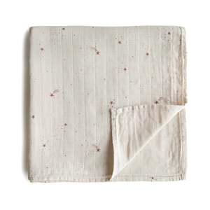 Mushie Organic Muslin Swaddle - Falling Stars