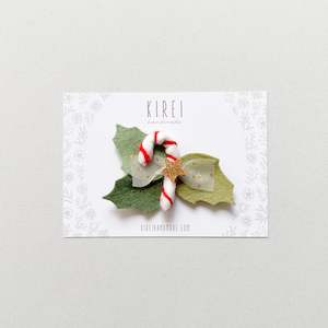 Kirei Handmade Candy Cane Headband / Hairclip