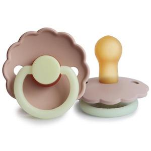 FRIGG Daisy Night Rubber Pacifier - Blush