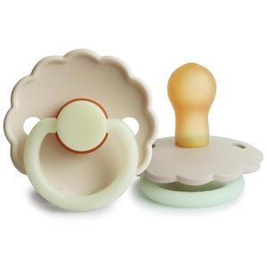 FRIGG Daisy Night Rubber Pacifier - Cream