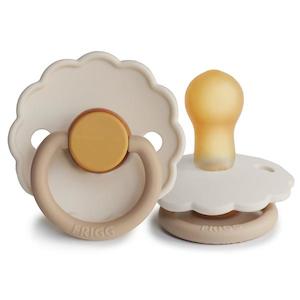 FRIGG Daisy Colour Block Rubber Pacifier - Chamomile