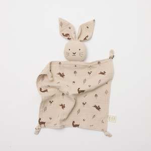 Over The Dandelions Organic Muslin Bunny Lovey - Woodlands