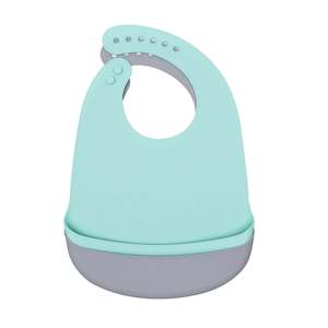 We Might Be Tiny Catchie Bibs 2 Pk - Mint/ Grey