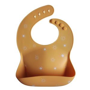 Mushie Silicone Baby Bib - Sun