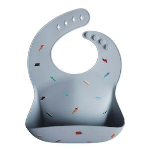 Mushie Silicone Baby Bib - Retro Cars