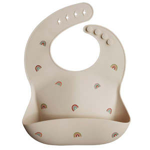 Mushie Silicone Baby Bib - Rainbow