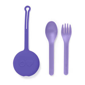 OmieBox Fork & Spoon Pod Set - Lilac