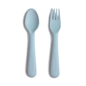 Toy: Fork & Spoon Set - Powder Blue