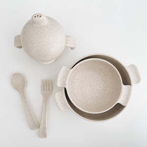 Lion + Lamb Wheat Straw Dinnerware Set - Oat