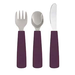 Toy: We Might Be Tiny Toddler Feedie Cutlery Set - Plum