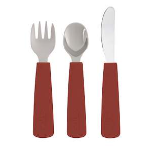 We Might Be Tiny Toddler Feedie Cutlery Set - Rust