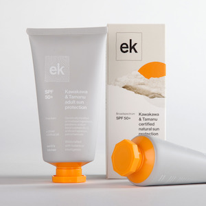 EK Sunscreen Certified Natural Sunscreen SPF50+ Kawakawa & Tamanu - Adult & 6yrs up