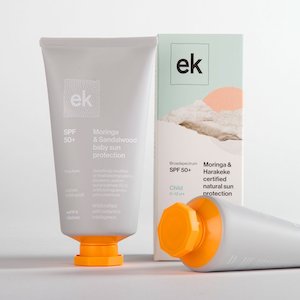 EK Sunscreen Certified Natural Sunscreen SPF50+ Moringa & Harakeke - Sensitive Skin & Babies