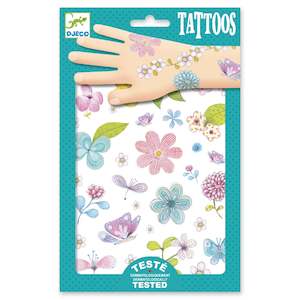 Djeco Temporary Tattoos - Glitter Fair Flowers