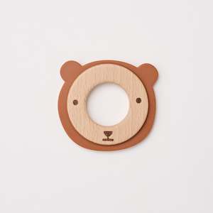 Over The Dandelions Bear Silicone & Wood Teether