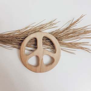 Lion + Lamb Wooden Peace Teether