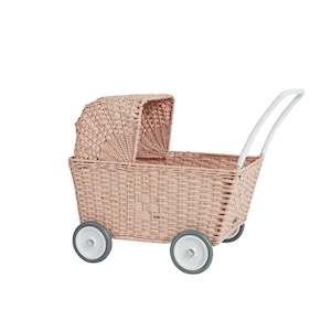 Olli Ella Rattan Strolley - Rose