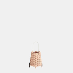 Olli Ella Rattan Mini Doll Luggy - Rose