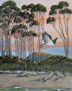 Art gallery: Kereru, Flight Into Dusk