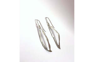 Open Fused Silver Earrings