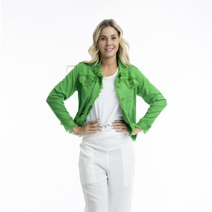 Linen Blend Jacket Green