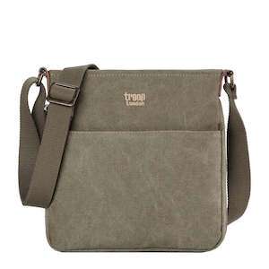 Classic Zip Shoulder Bag - Small Khaki