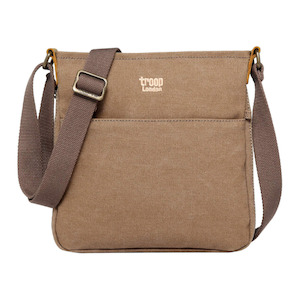 Souvenir: Classic Zip Shoulder Bag - Brown