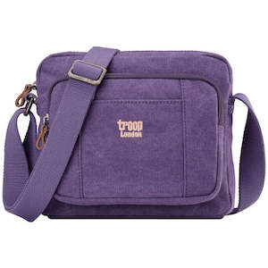 Souvenir: Classic Square Canvas Cross Body Bag - Purple