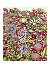 Floral Arrangement A3 Print by Sue Syme